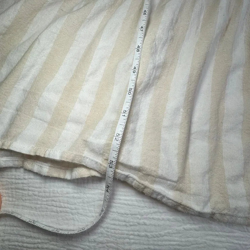 Boohoo Smocked Striped Sundress Maxi Cotton Women’s 6 Tiered Coastal Cottagecore - Picture 3 of 16